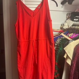 Eddie Bauer Bold Red V-Neck Top